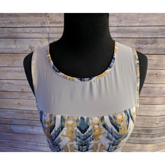 H&M Womens Dress Small Yellow Blue White Spring - Picture 4 of 9